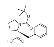 boc-(r)-alpha-benzyl-proline Structure