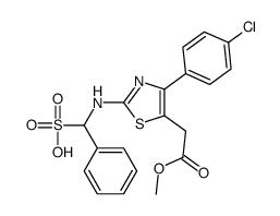 [[4-(4-chlorophenyl)-5-(2-methoxy-2-oxoethyl)-1,3-thiazol-2-yl]amino]-phenylmethanesulfonic acid结构式