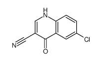 6-氯-4-氧代-1,4-二氢喹啉-3-甲腈结构式