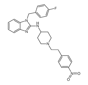 [1-(4-Fluoro-benzyl)-1H-benzoimidazol-2-yl]-{1-[2-(4-nitro-phenyl)-ethyl]-piperidin-4-yl}-amine Structure