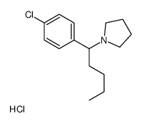 1-[1-(4-chlorophenyl)pentyl]pyrrolidine,hydrochloride Structure