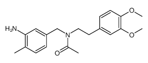 N-[(3-amino-4-methylphenyl)methyl]-N-[2-(3,4-dimethoxyphenyl)ethyl]acetamide结构式