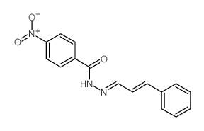 N-(cinnamylideneamino)-4-nitro-benzamide结构式