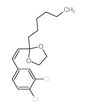 2-[2-(3,4-dichlorophenyl)ethenyl]-2-hexyl-1,3-dioxolane结构式