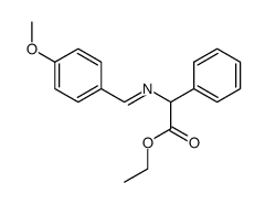 N-p-methoxybenzylydene-α-phenylglycine ethyl ester Structure