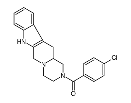 (4-chlorophenyl)(3,4,6,7,12,12a-hexahydropyrazino[1',2':1,6]pyrido[3,4-b]indol-2(1H)-yl)methanone Structure