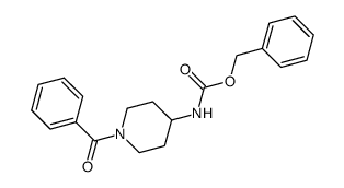 benzyl (1-benzoylpiperidin-4-yl)carbamate结构式