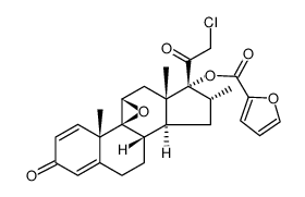 21-氯-17α-[(2-呋喃基羰基)氧基]-9β,11β-氧化-16α-甲基孕烯-1,4-二烯-3,20-二酮结构式