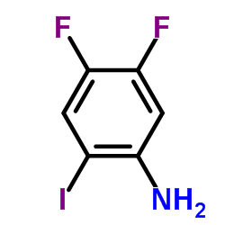 2-碘-4,5-二氟苯胺结构式
