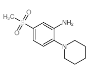 5-甲基磺酰基-2-哌啶基-苯胺结构式