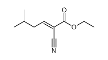 2-cyano-5-methylhex-2-enoic acid ethyl ester Structure