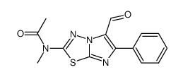N-acetyl-N-methyl-2-amino-6-phenylimidazo[2,1-b]-1,3,4-thiadiazole-5-carbaldehyde Structure