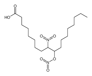 9-nitro-10-nitrooxyoctadecanoic acid Structure