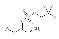 S,S-二甲基N-(2,2,2-三氯乙氧基磺酰基)碳亚氨基二硫代酸酯结构式