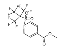 4-(1,1,1,3,3,3-Hexafluoro-2-trifluoromethyl-propane-2-sulfonyl)-benzoic acid methyl ester结构式