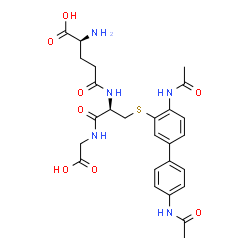 Glycine, N-(S-(4,4'-bis(acetylamino)(1,1'-biphenyl)-3-yl)-N-L-gamma-glutamyl-L-cysteinyl)-结构式