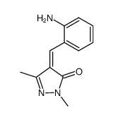 4-o-aminobenzylidene-1,3-dimethylpyrazolin-5-one结构式