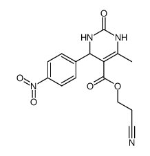 2-cyanoethyl 6-methyl-4-(4-nitrophenyl)-2-oxo-1,2,3,4-tetrahydropyrimidine-5-carboxylate结构式