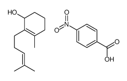 3-methyl-2-(4-methylpent-3-enyl)cyclohex-2-en-1-ol,4-nitrobenzoic acid结构式