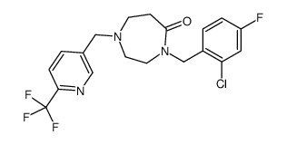 4-(2-Chloro-4-fluorobenzyl)-1-{[6-(trifluoromethyl)-3-pyridinyl]m ethyl}-1,4-diazepan-5-one Structure