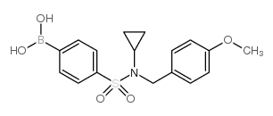 [4-[cyclopropyl-[(4-methoxyphenyl)methyl]sulfamoyl]phenyl]boronic acid Structure