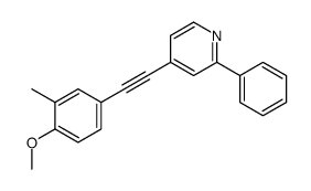 4-[2-(4-methoxy-3-methylphenyl)ethynyl]-2-phenylpyridine结构式