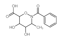 2-benzoyl-4,5-dihydroxy-3-methyl-oxazinane-6-carboxylic acid Structure