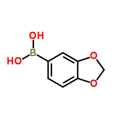 3,4-(亚甲基二氧基)苯硼酸结构式