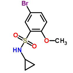 5-溴-N-环丙基-2-甲氧基苯磺酰胺结构式
