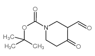 1-Boc-3-甲酰基-4-氧代哌啶结构式