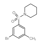 1-(3-溴-5-甲基苯基磺酰基)哌啶结构式