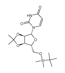 2',3'-O-isopropylidene-5'-O-TBDMS-uridine结构式