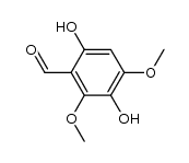 3,6-dihydroxy-2,4-dimethoxybenzaldehyde结构式