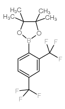 2-(2,4-双(三氟甲基)苯基)-4,4,5,5-四甲基-1,3,2-二恶硼烷结构式