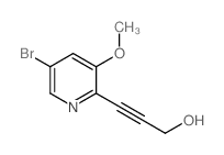 3-(5-溴-3-甲氧基吡啶-2-基)-2-丙炔-1-醇结构式