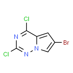 6-溴-2,4-二氯吡咯[2,1-f][1,2,4]三嗪结构式
