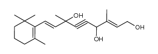 (2E,8E)-3,7-dimethyl-9-(2,6,6-trimethylcyclohex-1-en-1-yl)nona-2,8-dien-5-yne-1,4,7-triol Structure