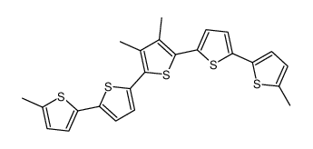 3,4-dimethyl-2,5-bis[5-(5-methylthiophen-2-yl)thiophen-2-yl]thiophene结构式