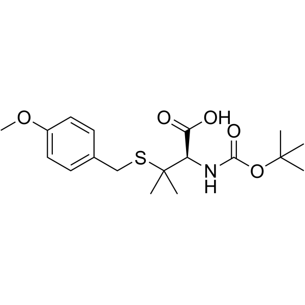 Boc-S-(4-甲氧苄基)-L-青霉胺结构式