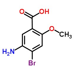 5-Amino-4-bromo-2-methoxybenzoic acid结构式