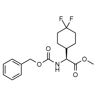 Methyl (S)-2-(((benzyloxy)carbonyl)amino)-2-(4,4-difluorocyclohexyl)acetate Structure