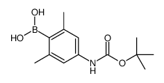 4-(叔丁氧基羰基氨基)-26-二甲基苯硼酸结构式