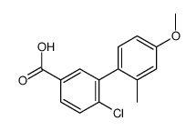 4-chloro-3-(4-methoxy-2-methylphenyl)benzoic acid结构式