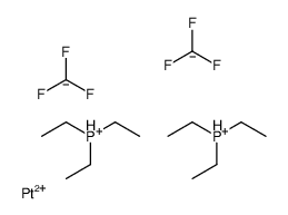 platinum(2+),triethylphosphanium,trifluoromethane结构式