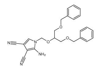 [[1,3-bis(benzyloxy)-2-propoxy]methyl]-2-amino-3,4-dicyanopyrrole结构式