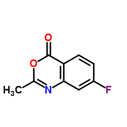 7-Fluoro-2-methyl-4H-3,1-benzoxazin-4-one结构式