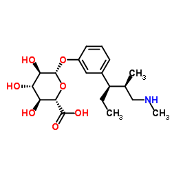 3-[(1R,2R)-1-Ethyl-2-Methyl-3-(Methylamino)propyl]phenyl β-D-Glucopyranosiduronic Acid Structure