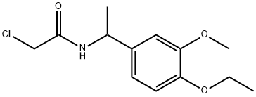 2-氯-N-[1-(4-乙氧基-3-甲氧基苯基)乙基]乙酰胺结构式