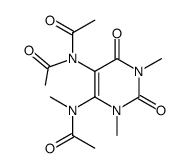 Diacetamide,N-(1,2,3,4-tetrahydro-1,3-dimethyl-6-N-methylacetamido-2,4-dioxo-5-pyrimidinyl)- (6CI) Structure