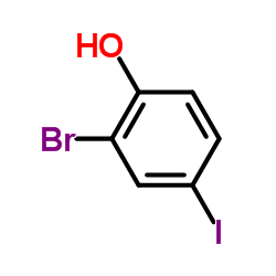 2-溴-4-碘苯酚结构式